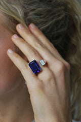 Blue Sapphire and Diamond Ring | "One and Only"