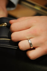 Bevelled Edged Mens Wedding Ring