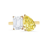 Yellow Sapphire and Diamond Ring | Toi Et Moi