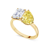 Toi et Moi Yellow Sapphire and Diamond Ring