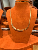 Graduated Herringbone Necklace – 45cm, 9K Yellow Gold