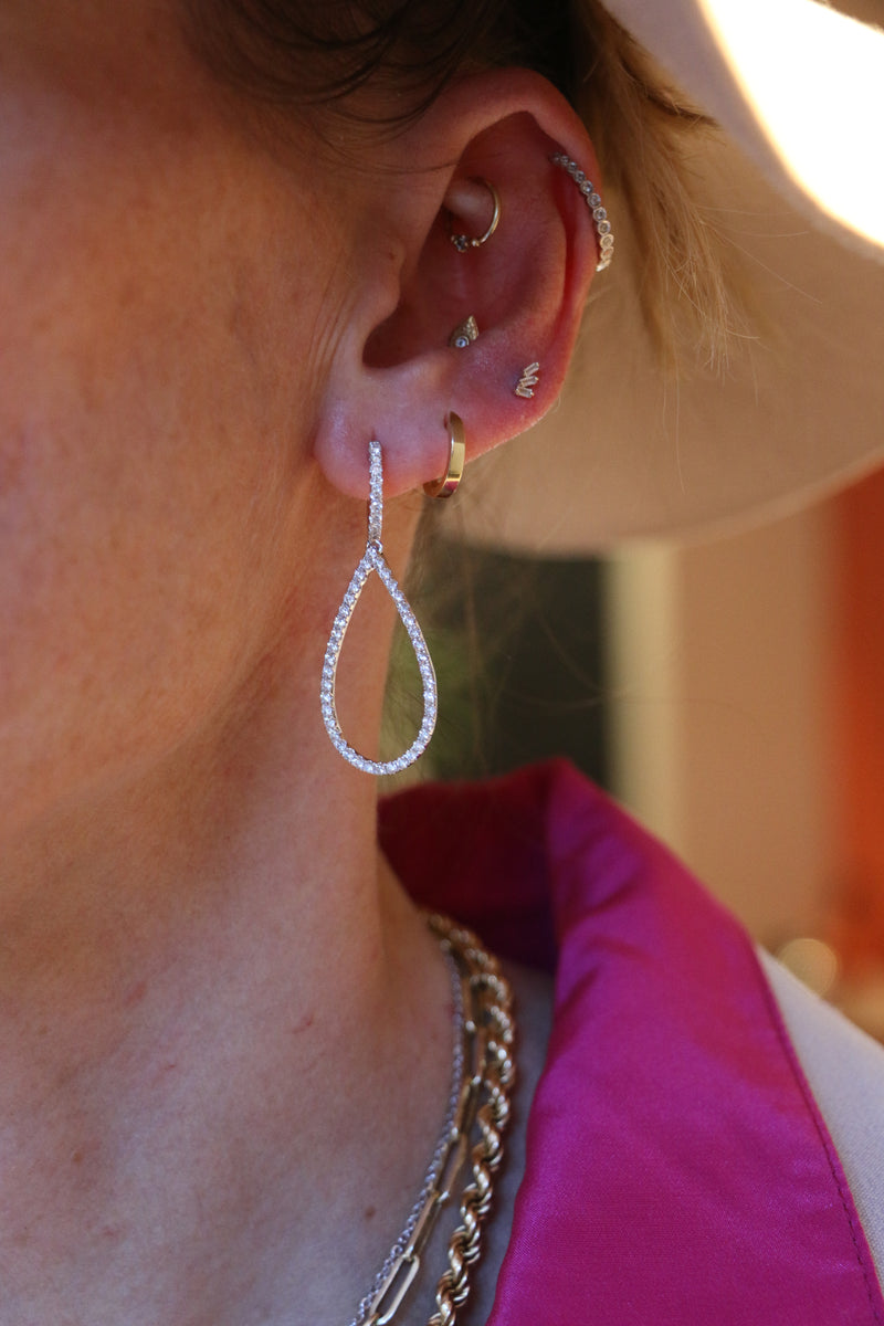 Diamond drop earrings | 14k