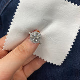 Round Brilliant Cut Lab Diamond Engagement Ring | Halo Pave