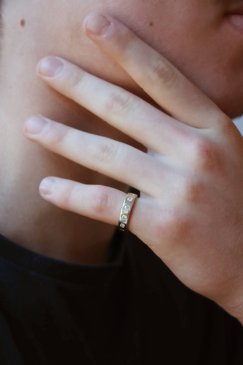 Gypsy Set Lab Grown Diamond Wedding Ring
