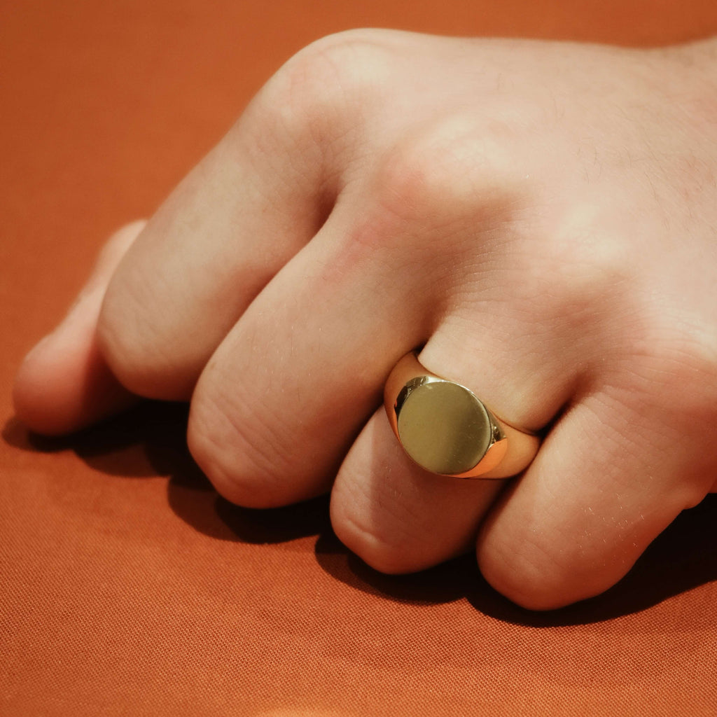 Men's Round Signet Wedding Ring | Men's | Deltora Diamonds AU