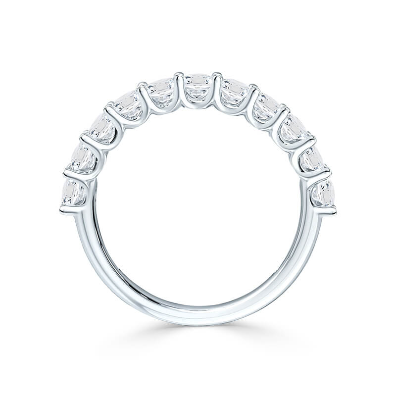 Diamond Oval Cut Eternity Ring 5x3mm | U-Prong