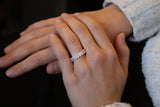 Oval Cut 5x3mm U-Prong Lab Grown Diamond Wedding Ring
