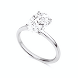Oval Cut Diamond Solitaire Engagement Ring | Four Claw