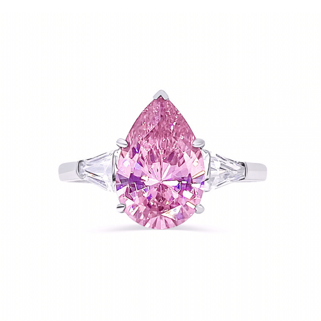 Pear cut pink sapphire ring deals