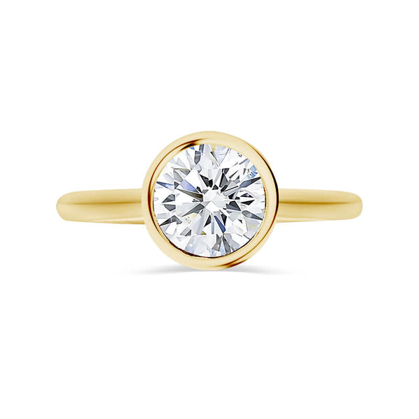 Bezel Set Engagement Ring | Round