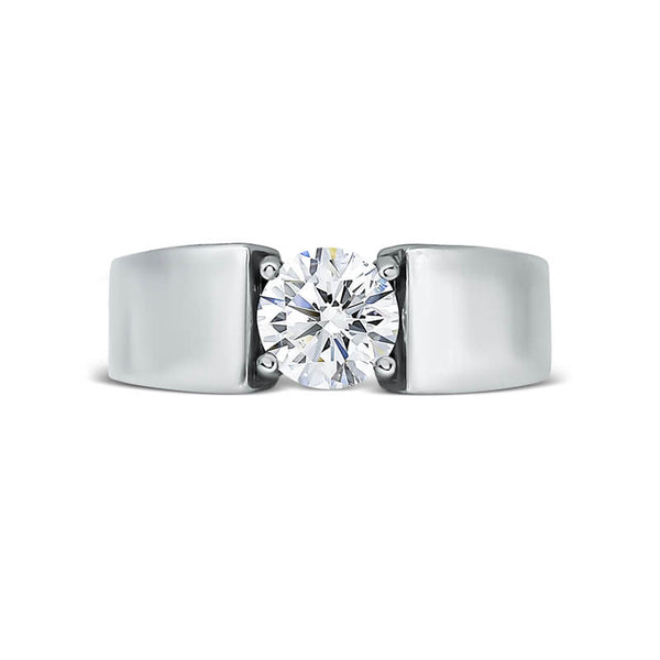 Three-Stone Round Diamond Halo Engagement Ring – Karlise Fine Jewelers