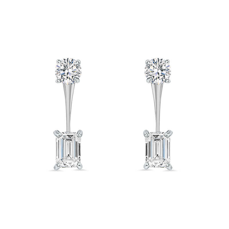 Emerald earring jackets for diamond deals studs