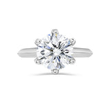 Knife Edge Solitaire Engagement Ring | Round Cut