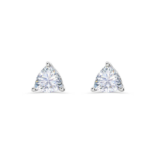 Trilliant Cut Lab Grown Diamond Stud Earrings