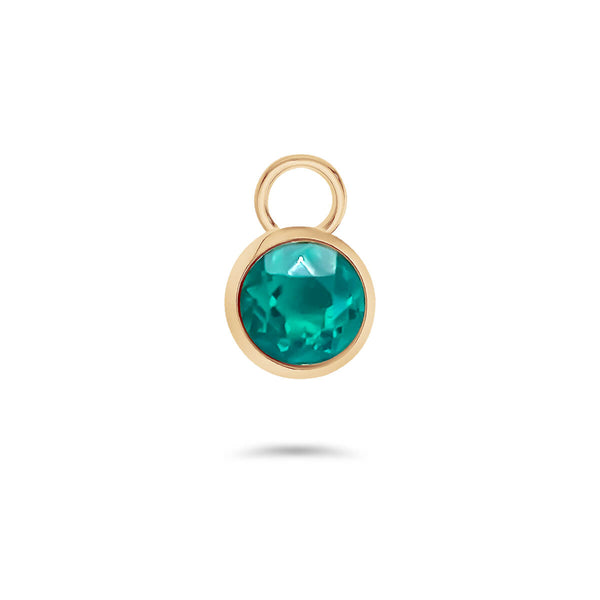 18k Colombian green bezel set pendant I One & Only