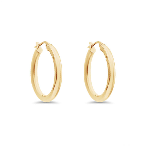 9k FeatherLite Gold Hoops | Med Classic