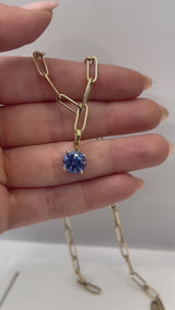 Cornflower Blue Sapphire Pendant | 3ct