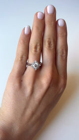 Celestial Round and Pear Cut Engagement Ring