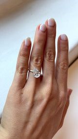 Pear Cut Lab Grown Diamond Solitaire Angled