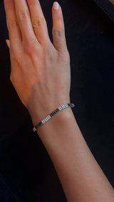 18k Black & White Diamond Tennis Bracelet