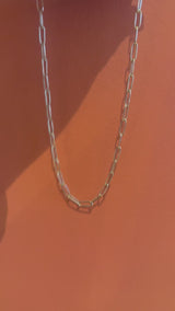 Large Link Paperclip Necklace 9k