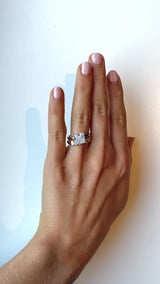 Princess Cut Lab Diamond Solitaire Engagement Ring