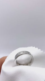 video of gypsy set lab grown diamond wedding ring