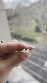 Trilliant Cut Diamond Stud Earrings | Lab Grown