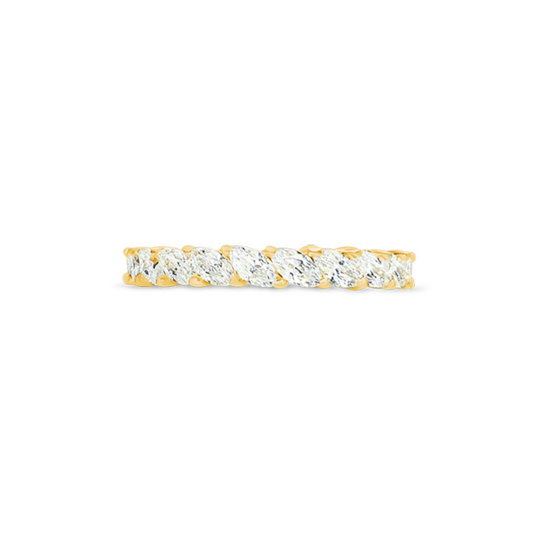 Marquise Cut Angled Lab Grown Diamond Ring