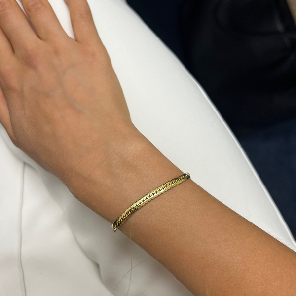 Herringbone Bracelet | 14k Gold