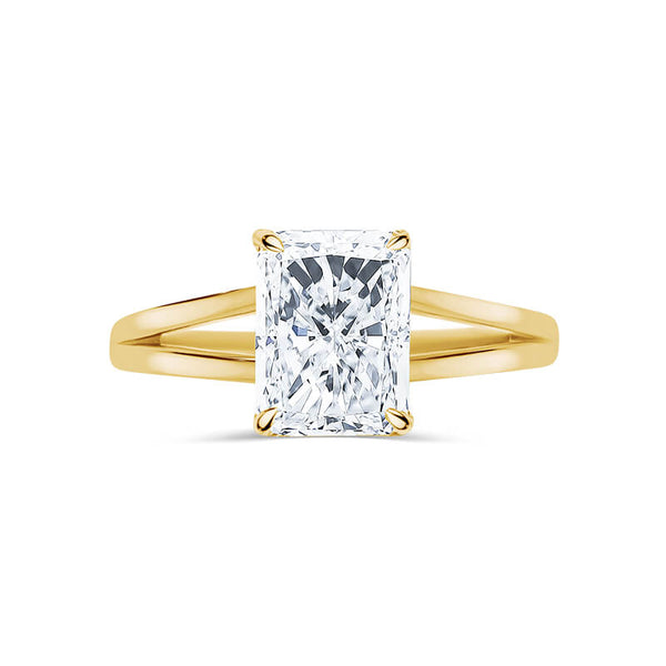 Radiant Cut Split shank engagement Ring, Deltora Diamonds