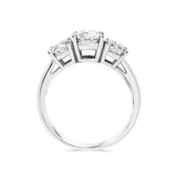 Brilliant Cut Trilogy Engagement Ring With Sustainable Lab Diamonds. Deltora Diamonds Sustainable Lab Diamond Bridal Jewellery Australia.