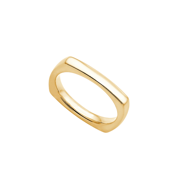 9k Gold Geometric Ring
