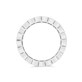 Deltora Diamonds Emerald Bezel Set Cut Eternity Wedding Ring made with sustainable lab diamonds.