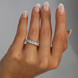 Deltora Diamonds Asscher Cut Diamond Wedding Band made with sustainable lab diamonds.