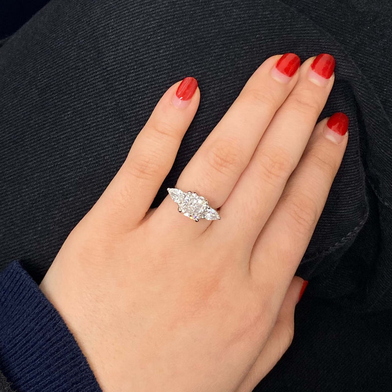 Esme Halo Three-Sided Pavé Engagement Ring (setting only) - Soha Diamond  Co.™