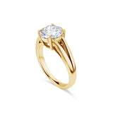 Round Cut Lab Grown Diamond Split Shank Engagement Ring