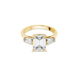 Emerald Cut Tapered Baguette Side Stone Setting