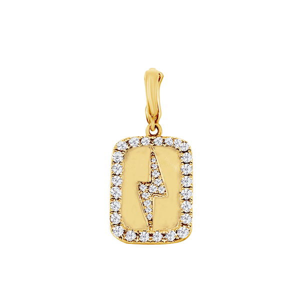 Diamond Lightning Pendant Necklace made with Sustainable Lab Diamonds.