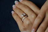 Micro Claw Set Wedding Ring with Sustainable Lab Diamonds.