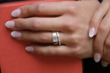 Deltora Diamonds Baguette and Round Cut Alternating Wedding Ring made with sustainable lab diamonds.