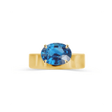 Floating Cobalt Blue Sapphire Cigar Band made with Sustainable Lab Sapphires.
