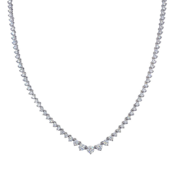 Graduated diamond hot sale tennis necklace