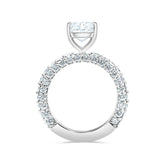 Radiant Cut Three Sided Micro Pave with Diamond Basket Engagement Ring. Deltora Diamonds Sustainable Jewellery. Lab Diamonds Australia Engagement Rings.