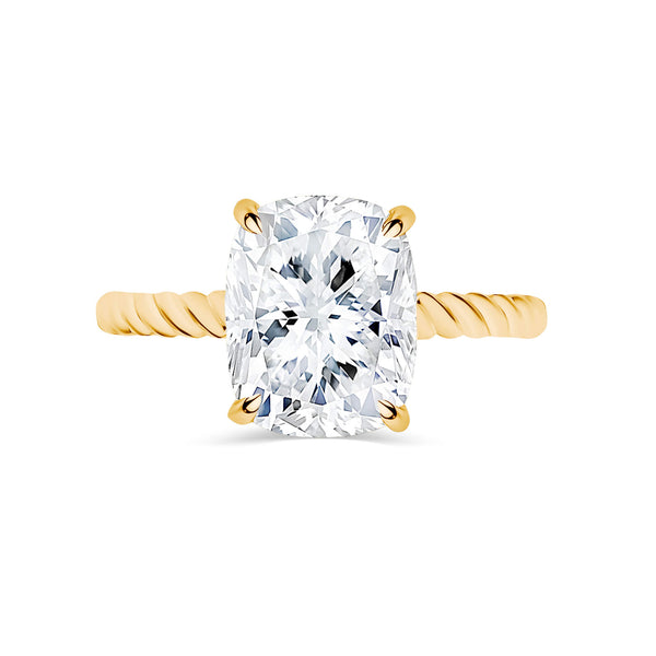 Elongated cushion cut with hidden outlet halo