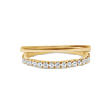 Double Split Band with Lab Grown Diamond Pave