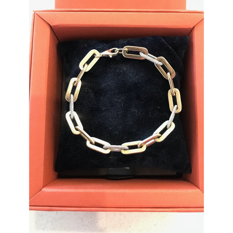 Lab Grown Diamond Paperclip Bracelet | Multi Pave