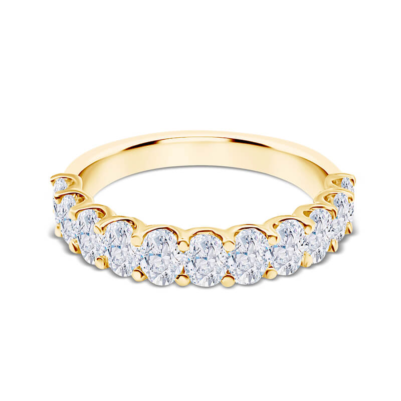 Deltora Diamonds Oval Cut 3x4mm U-Prong Diamond Wedding Ring.