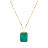 lab grown emerald necklace by deltora diamonds CEO melissa trafford-jones