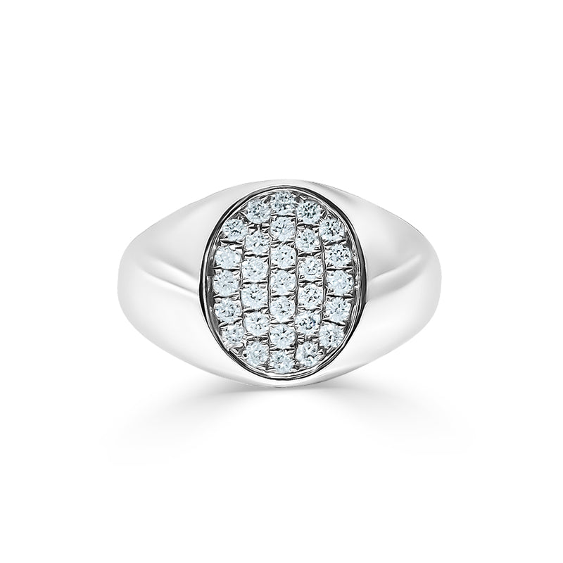 Lab Grown Diamond Oval Signet Ring